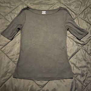 Apt. 9 Women's Black Short Sleeve Top